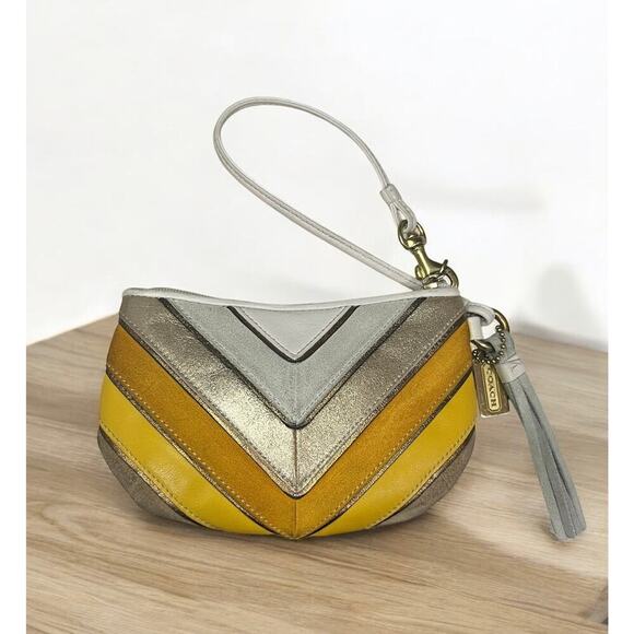 Vintage Coach 3664 Limited Edition Soho Chevron Medium Hobo & 6554 Wristlet - Picture 8 of 16